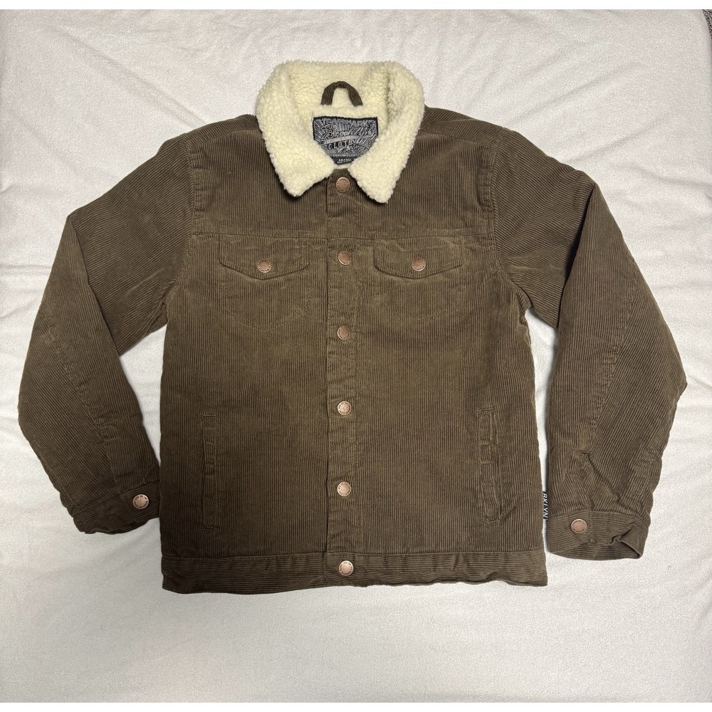 Trademark Brooklyn Cloth Brown Corduroy‎ Sherpa Jacket Size 14/16